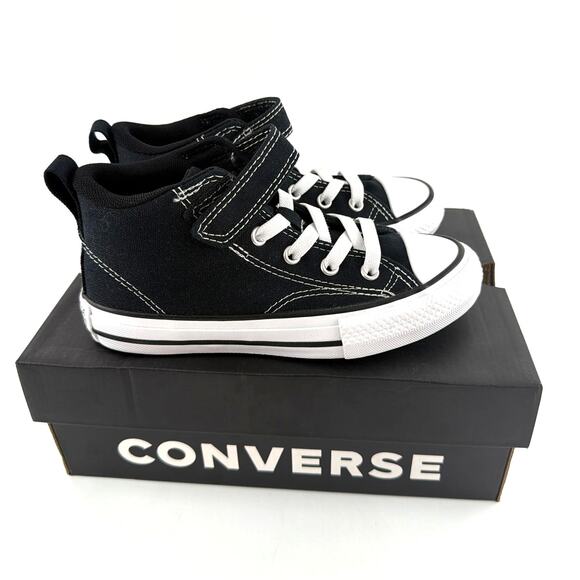 Converse Kids Black Chuck Taylor All Star Malden Street Canvas Shoes Size 13 - Picture 9 of 13